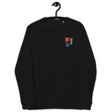 True Pride Unisex Embroidered Organic Raglan Sweatshirt