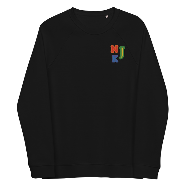 True Pride Unisex Embroidered Organic Raglan Sweatshirt