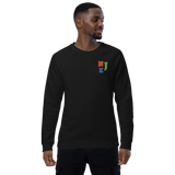 True Pride Unisex Embroidered Organic Raglan Sweatshirt