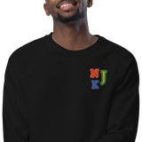 True Pride Unisex Embroidered Organic Raglan Sweatshirt