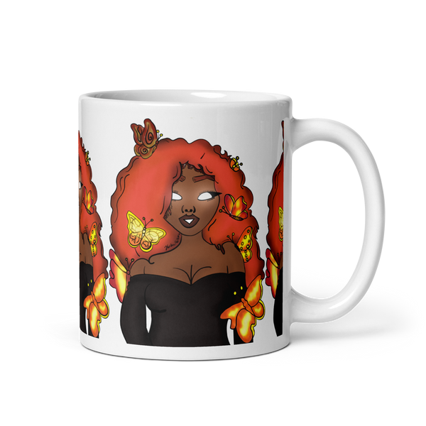 The Za White Glossy Mug