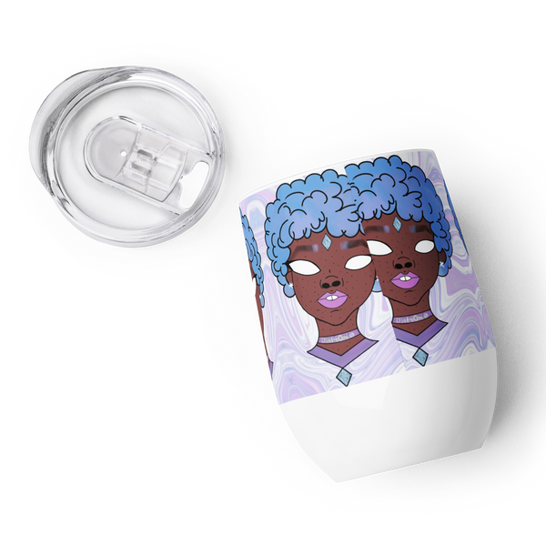Blue Booberry Wine Tumbler