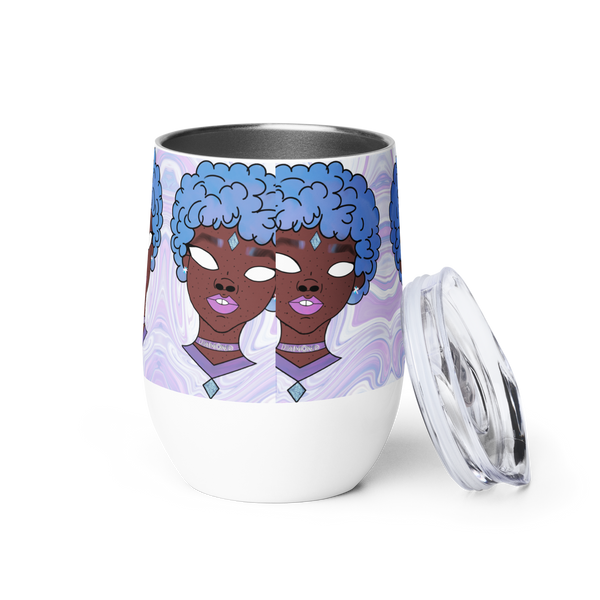 Blue Booberry Wine Tumbler