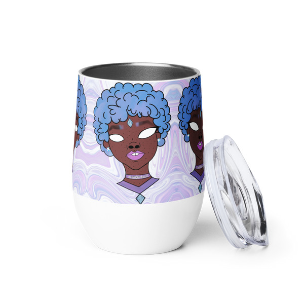 Blue Booberry Wine Tumbler