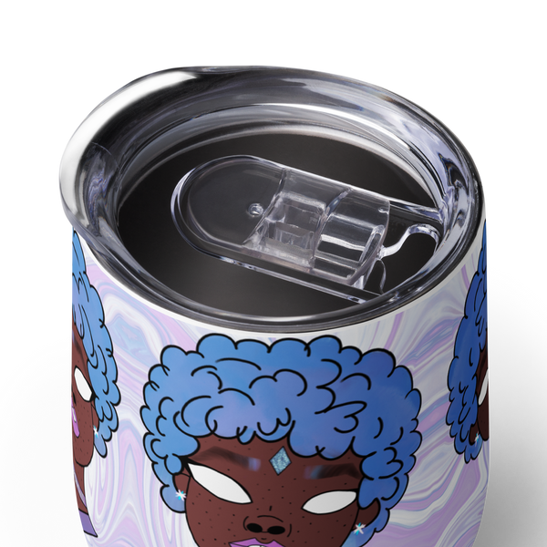 Blue Booberry Wine Tumbler