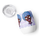 Blue Booberry Wine Tumbler