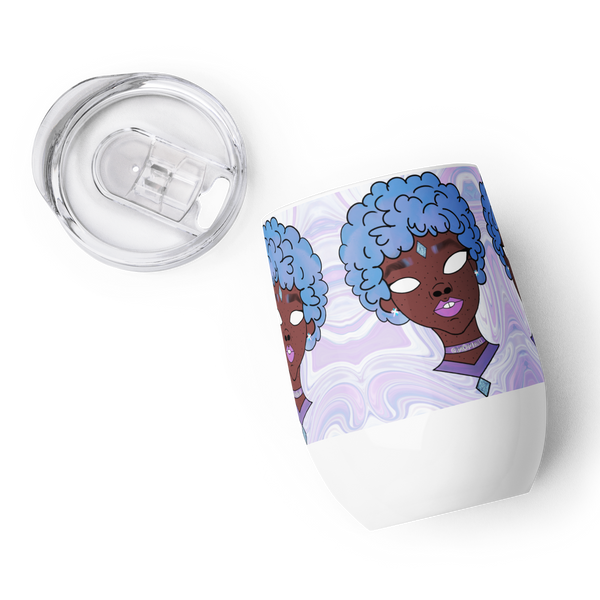 Blue Booberry Wine Tumbler