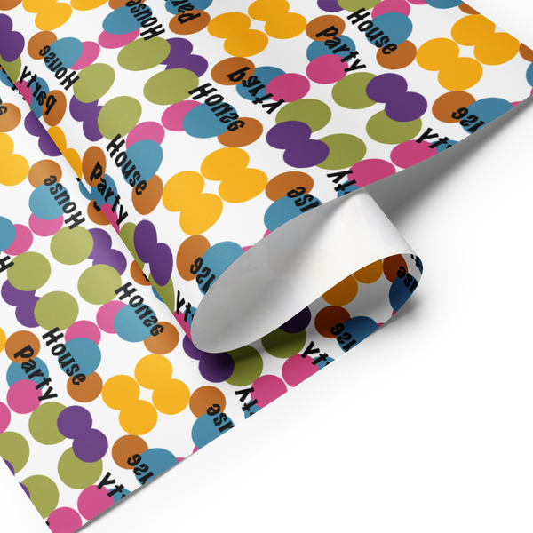Party House Wrapping Paper Sheets