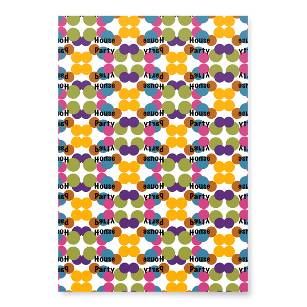 Party House Wrapping Paper Sheets