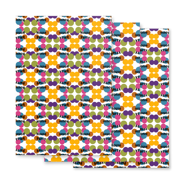 Party House Wrapping Paper Sheets