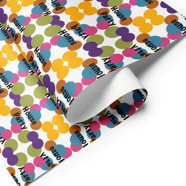 Party House Wrapping Paper Sheets