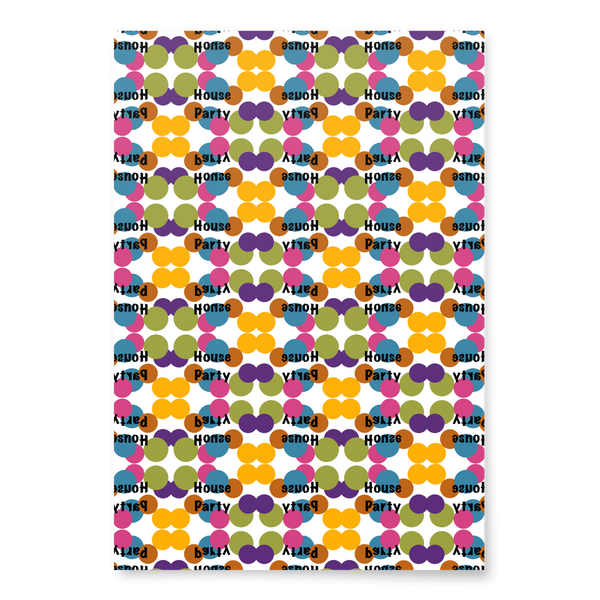 Party House Wrapping Paper Sheets