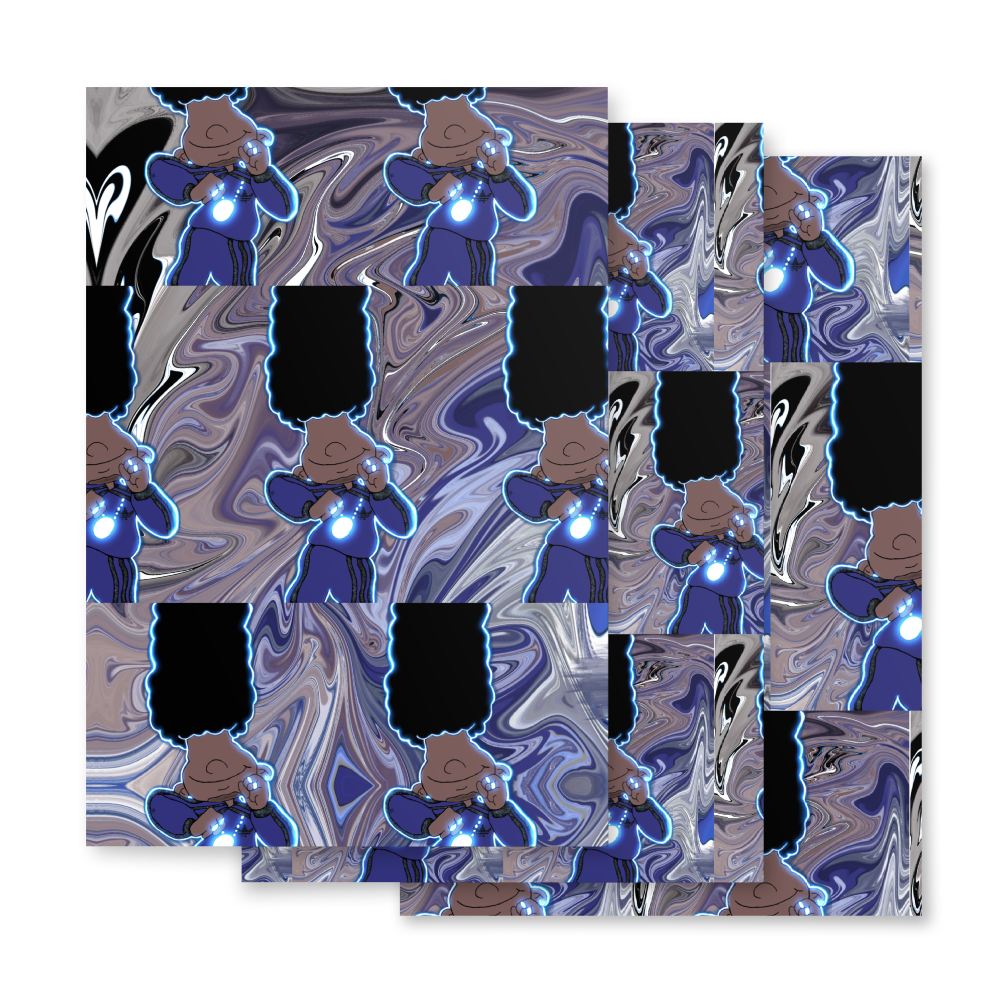 Berry Blues Wrapping Paper Sheets