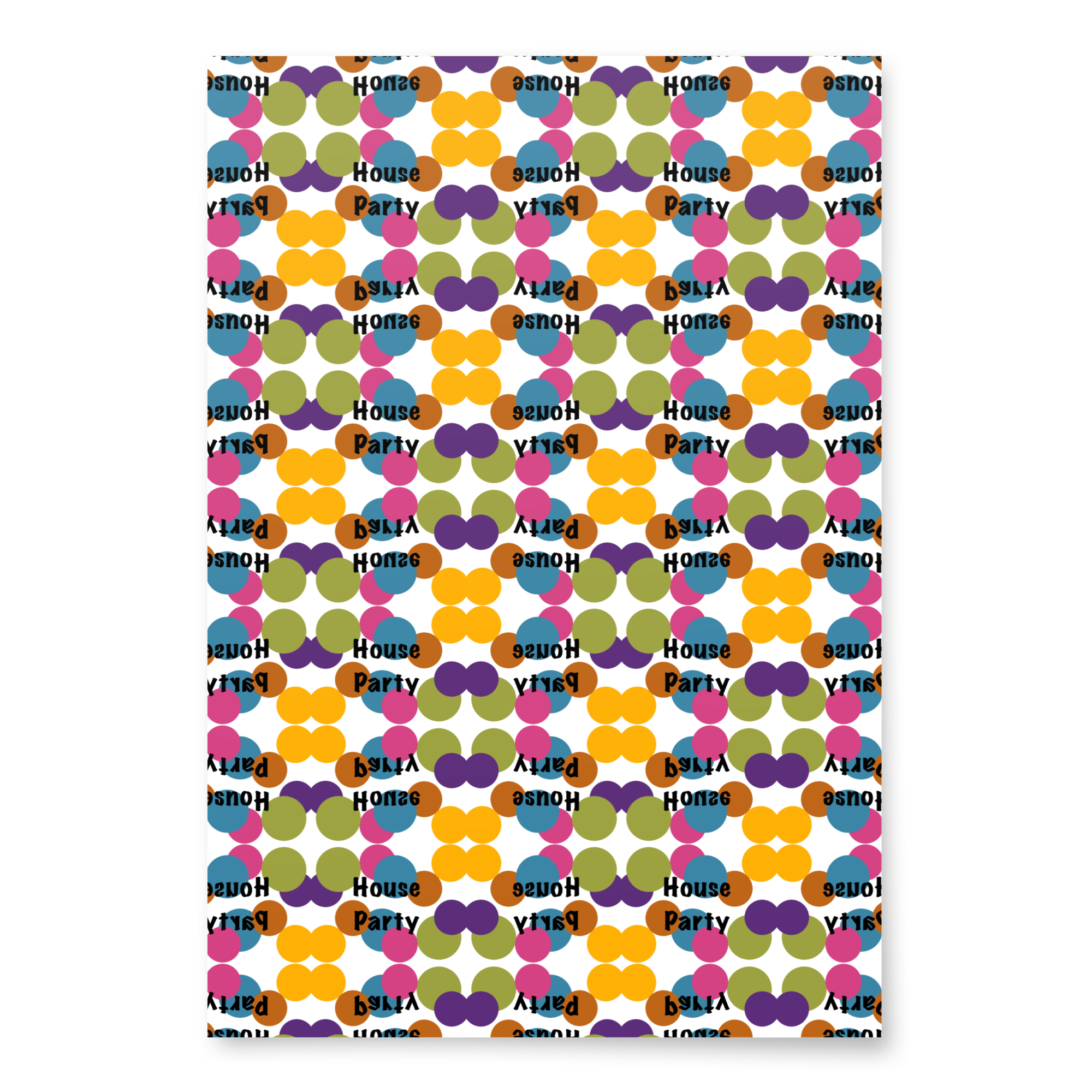 Party House Wrapping Paper Sheets