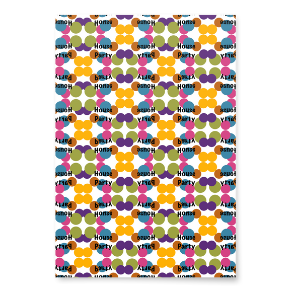 Party House Wrapping Paper Sheets
