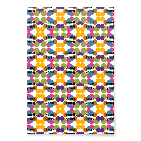 Party House Wrapping Paper Sheets