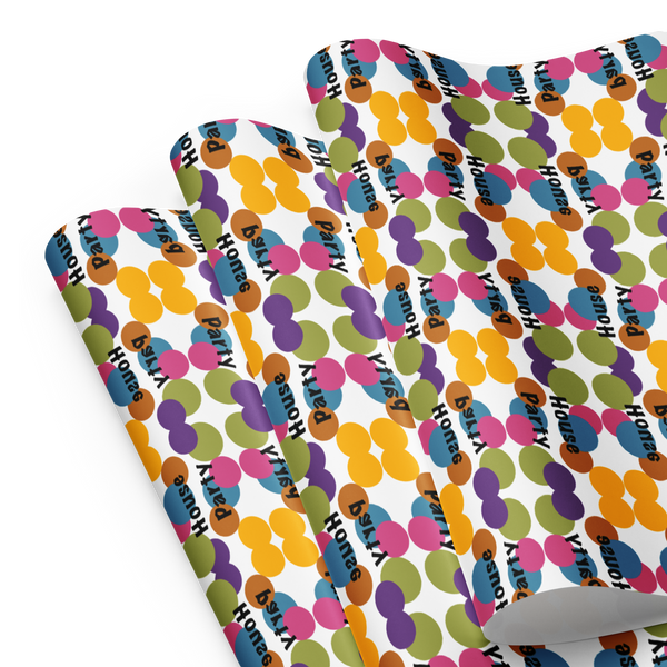 Party House Wrapping Paper Sheets
