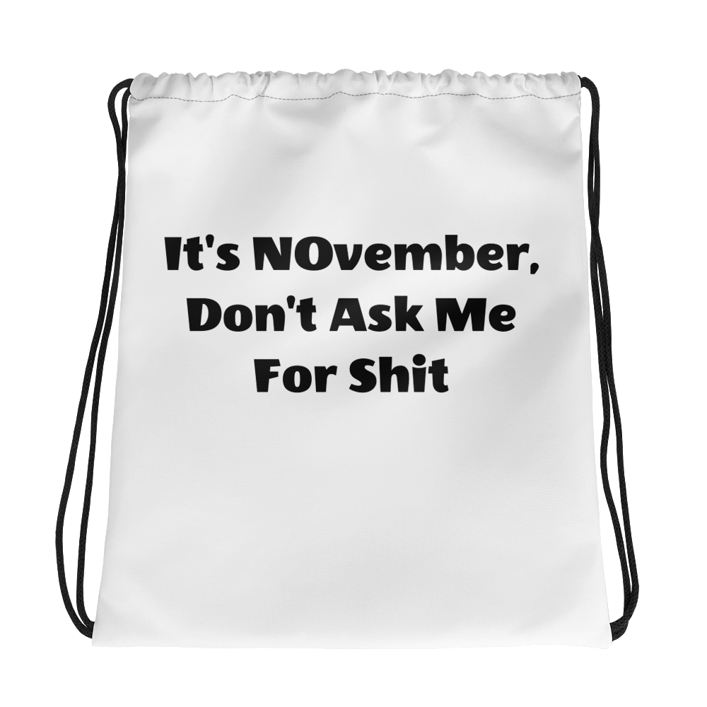 NOvember Drawstring Bag
