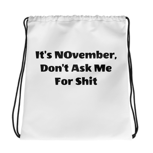 NOvember Drawstring Bag