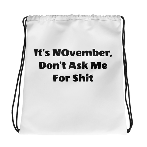 NOvember Drawstring Bag