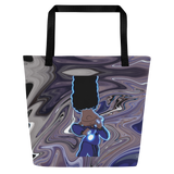 Berry Blues All-Over Print Large Tote Bag