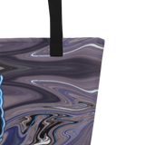 Berry Blues All-Over Print Large Tote Bag