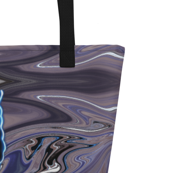 Berry Blues All-Over Print Large Tote Bag
