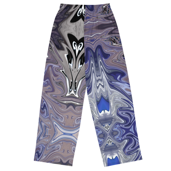 Berry Blues All-Over Print Unisex Wide-Leg Pants