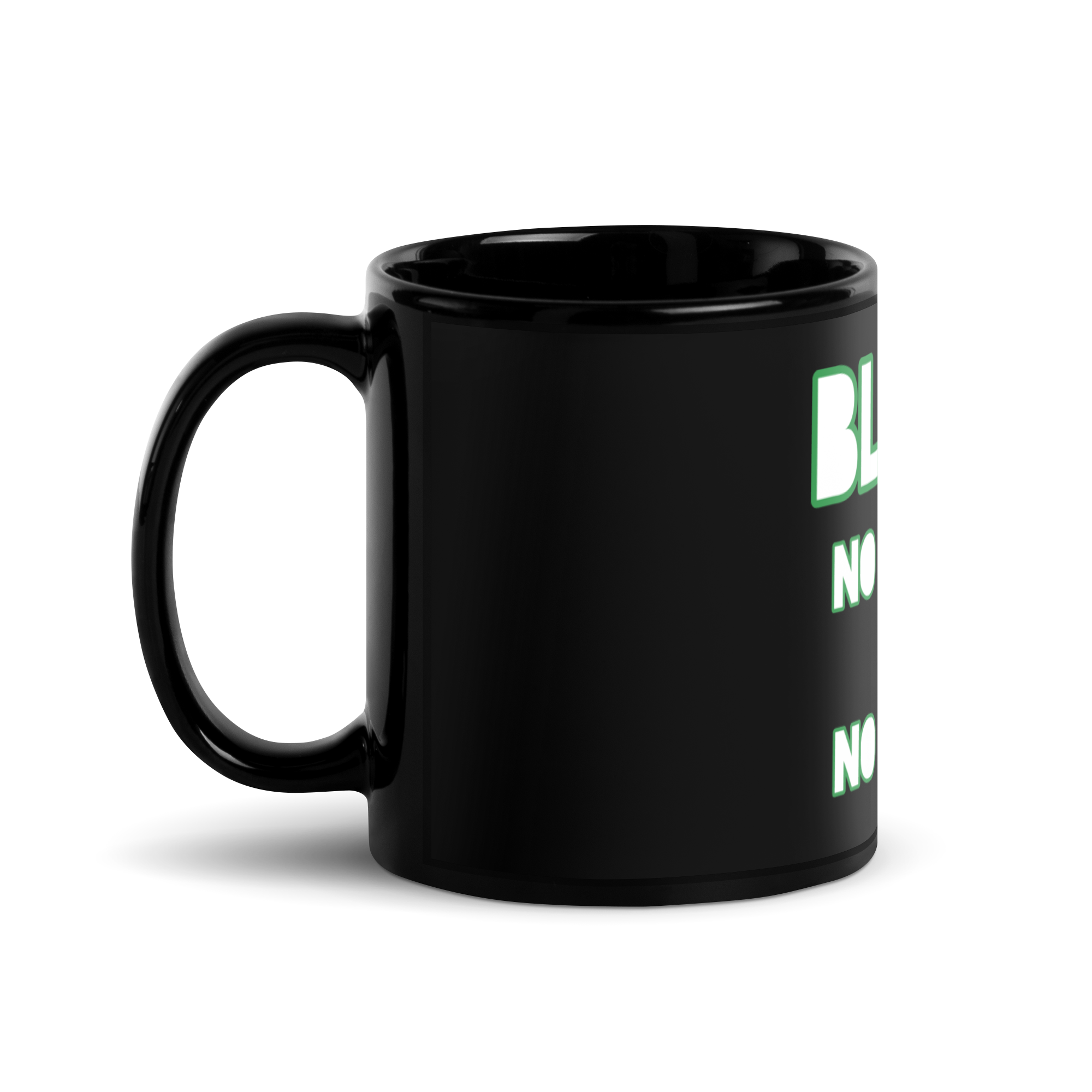 100% Black Glossy Mug