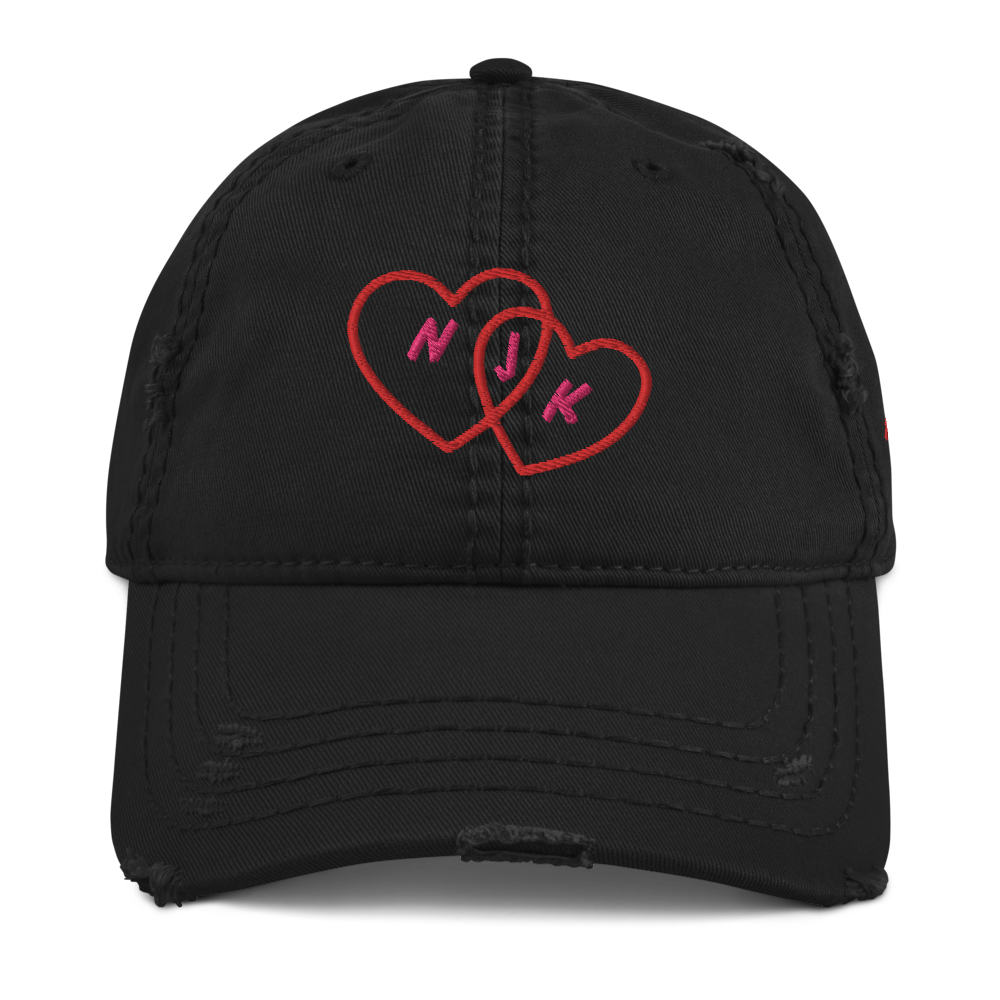 Personalized Valentine's Distressed Dad Hat
