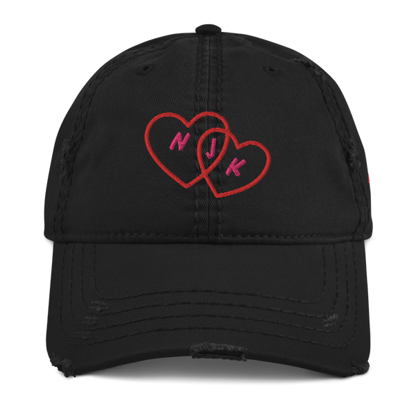 Personalized Valentine's Distressed Dad Hat