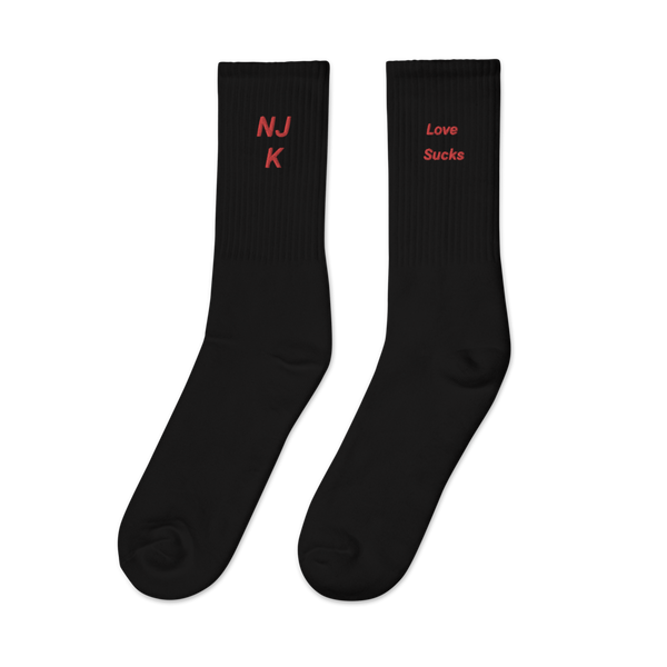 Love Sucks Embroidered Socks