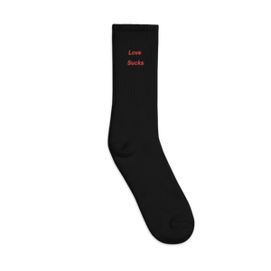 Love Sucks Embroidered Socks