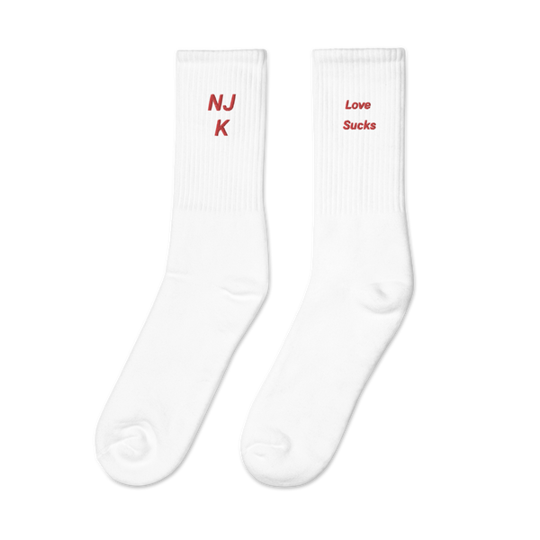 Love Sucks Embroidered Socks
