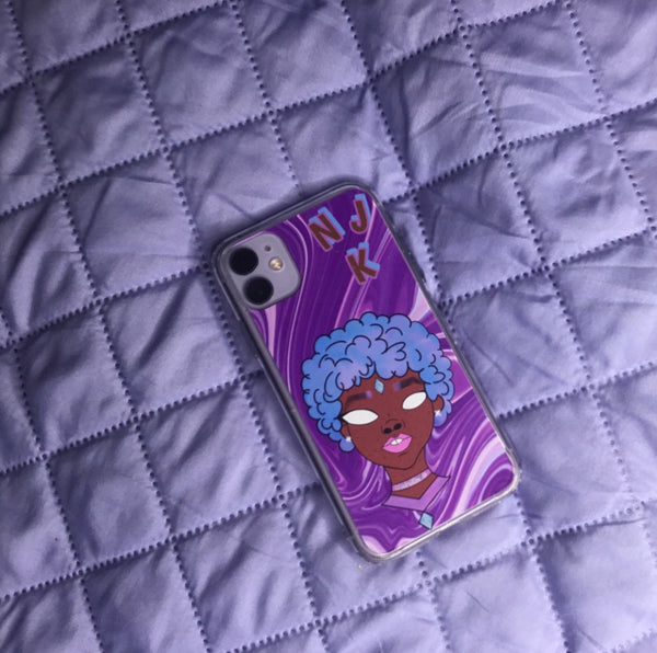 Blue Booberry iPhone Case
