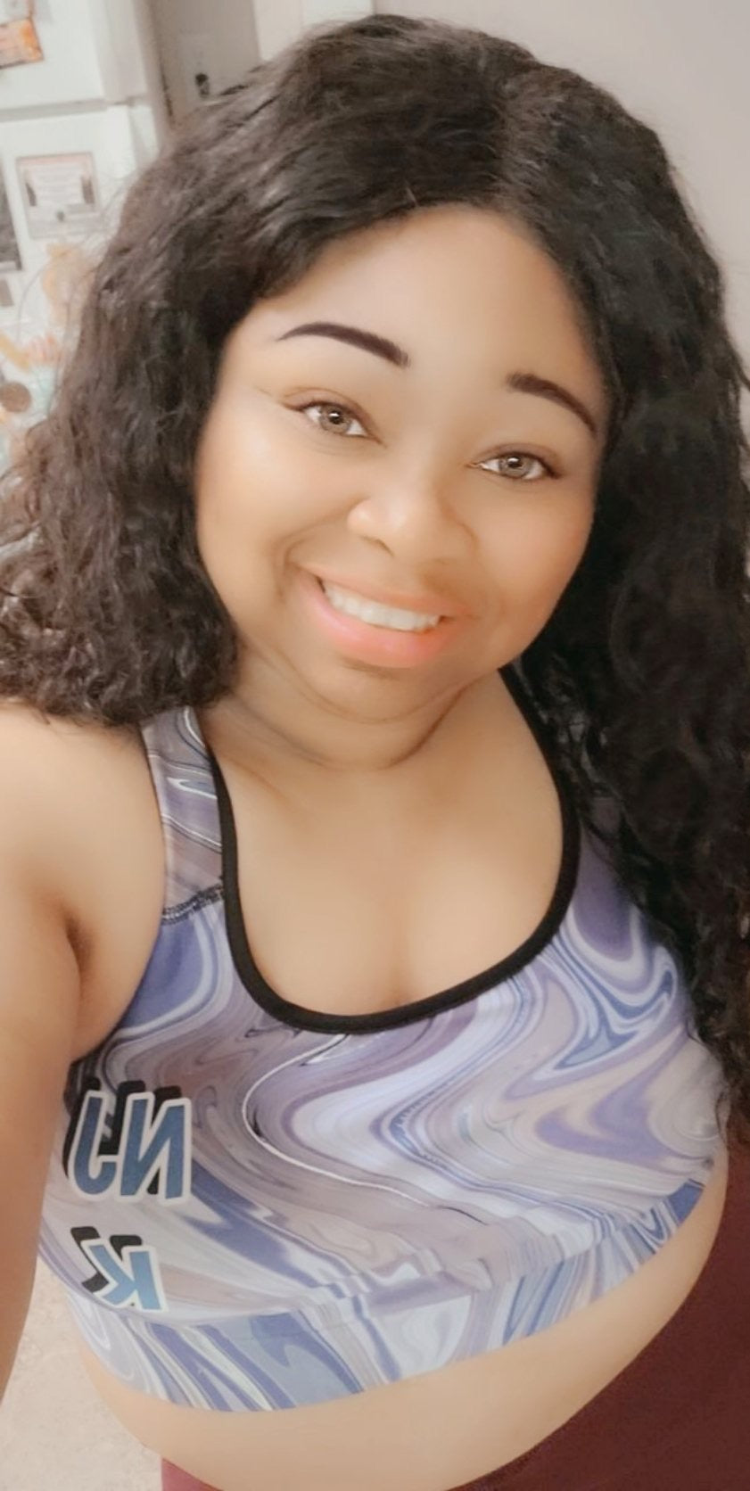 Berry Blues Padded Sports Bra