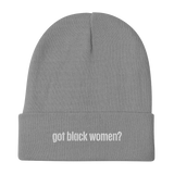 Got Black Women Embroidered Beanie