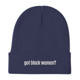 Got Black Women Embroidered Beanie