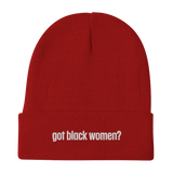 Got Black Women Embroidered Beanie