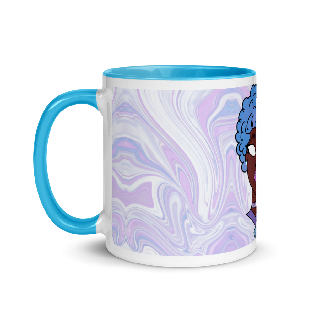 Blue Booberry Mug with Color Inside