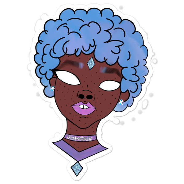 Blue Booberry Bubble-Free Stickers
