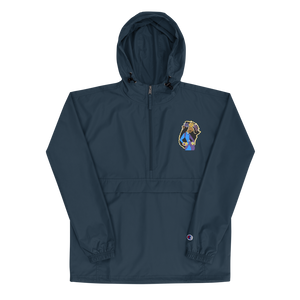 She Goes Embroidered Champion Packable Jacket
