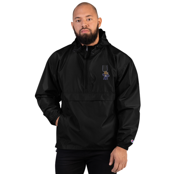 Berry Blues Unisex Embroidered Champion Packable Jacket