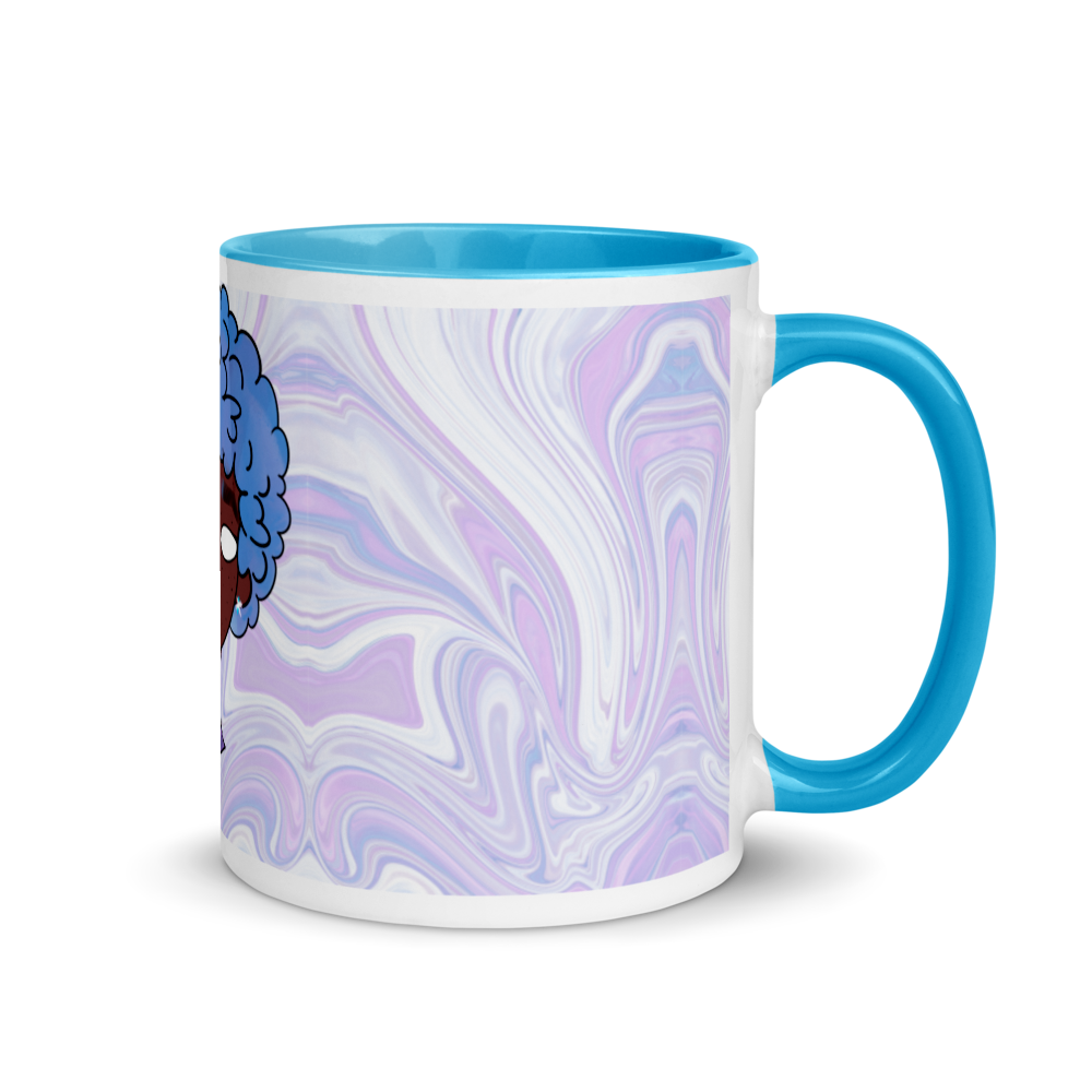 Blue Booberry Mug with Color Inside