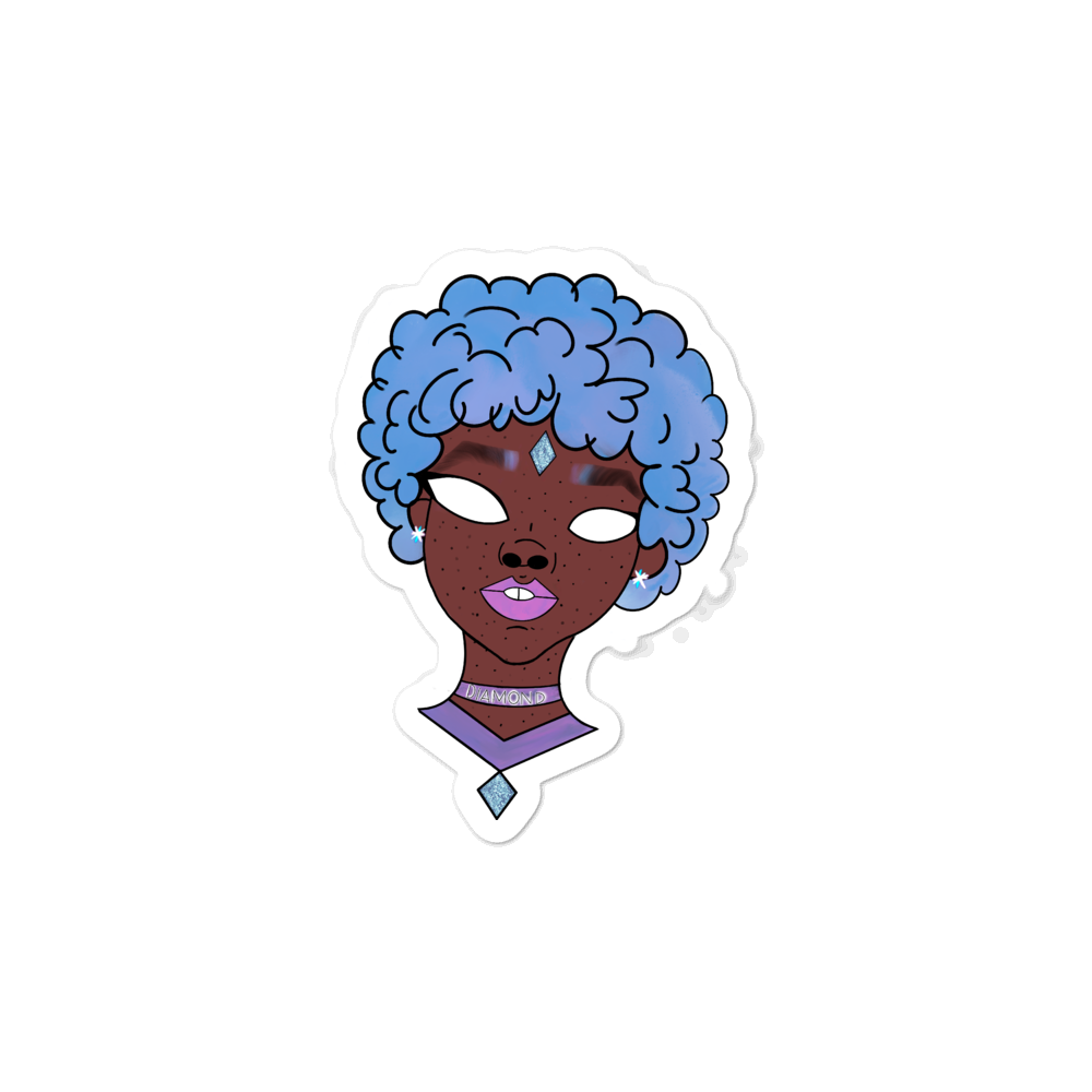 Blue Booberry Bubble-Free Stickers
