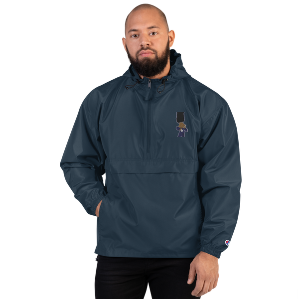 Berry Blues Unisex Embroidered Champion Packable Jacket