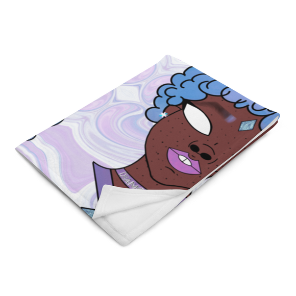 Blue Booberry Throw Blanket