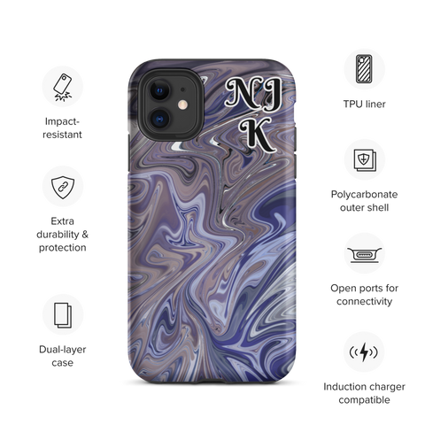 Berry Blues Tough iPhone Case