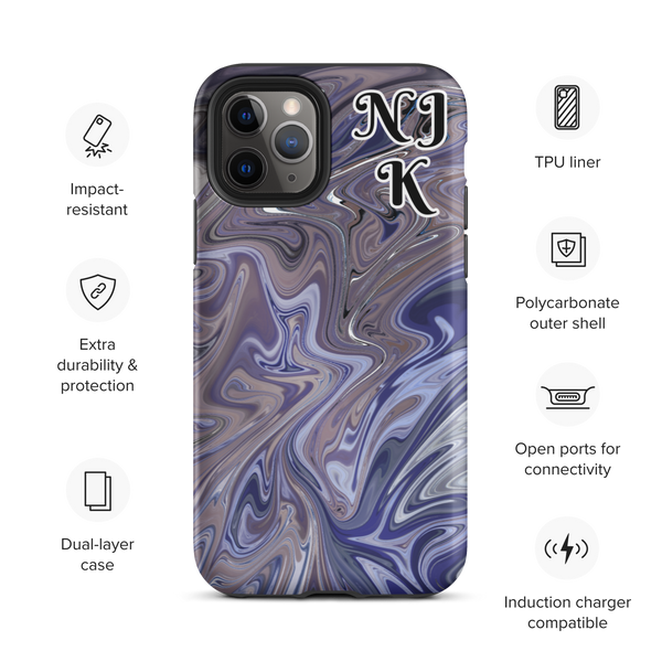 Berry Blues Tough iPhone Case