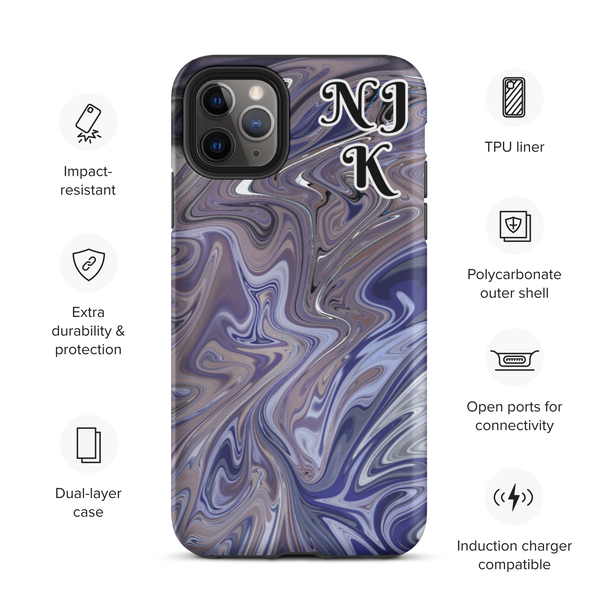 Berry Blues Tough iPhone Case